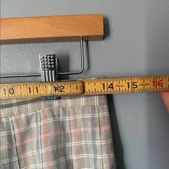 Vintage Pendleton Womens Plaid Pleated 60s Pastel Womens Skirt Academia Waist28” - Picture 7 of 10